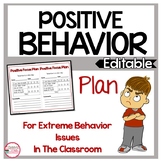 Positive Behavior Plan Editable PBIS