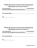 Behavior Plan Parent Signature Form