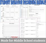 Behavior Plan and Tracking sheets for Middle Schoolers