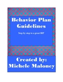 Behavior Plan - guidelines