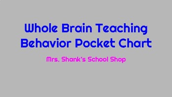 Whole Brain Teaching Behavior Chart