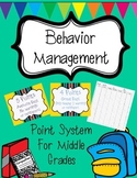 Classroom Management Point System