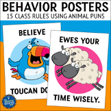 Behavior Posters Classroom Decor Animal Theme
