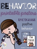 Positive Behavior Classroom Posters