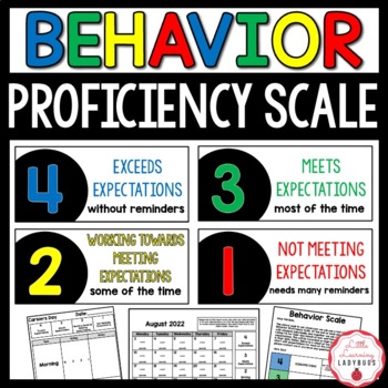 Behavior Proficiency Scale for Classroom Management, Editable