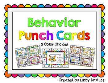 EDITABLE Punch Cards {Owl, Sloth, Flower, Emoji, Monster & Cactus
