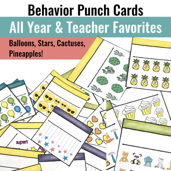 Editable Behavior Punch Cards for Classroom Management  Social emotional  workshop, Behavior punch cards, Classroom behavior management