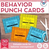 Behavior Punch Cards EDITABLE