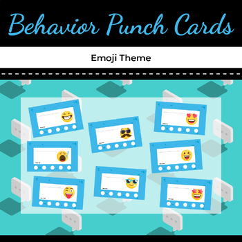 Emoji Punch Cards - Editable & Digital Version Included