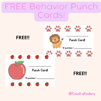 Editable Behavior Punch Cards for Classroom Management – Social