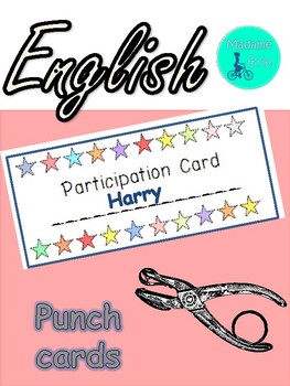Preview of Behavior Punch Cards, Reading Punch Cards, Good Helper Punch Cards, etc.