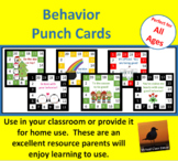 Behavior Punch Cards Sets 1 - 6