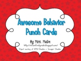 Behavior Punch Cards for Classroom Management