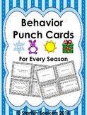 Behavior Punch Cards for Every Season - Blackline Masters