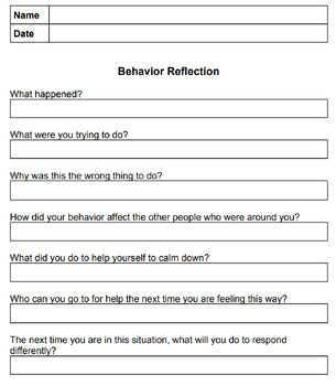 Preview of Behavior Reflection