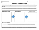 Behavior Reflection Form