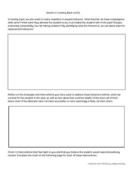 Behavior Reflection Form for Teachers by Safe Space Teaching | TpT