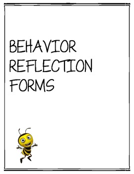 Preview of Behavior Reflection Forms, Projects, Behavior Plans