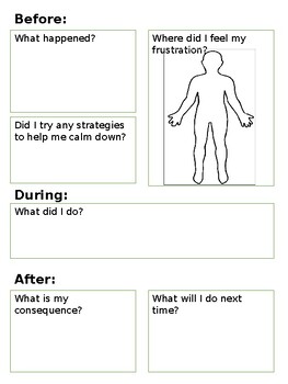 Behavior Reflection Sheet by Psych You Up | TPT