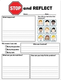 Behavior Reflection Sheet