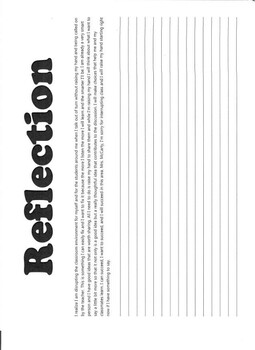 Preview of FREE Behavior Reflection Sheet