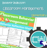 Behavior Reflection Sheet - Student Apology Letter  - Clas