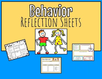 Preview of Behavior Reflection Sheets