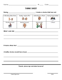 Behavior Reflection Think Sheet