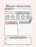 Behavior Reflections Processing Sheet