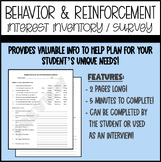 Behavior & Reinforcement Interest Inventory / Survey