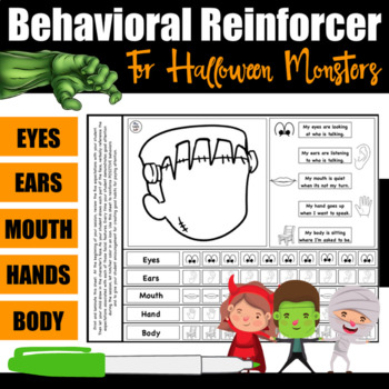 Behavior Management - Speech Therapy - Whole Body Listening - Halloween