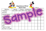 Behavior Report Card - Mickey Mouse
