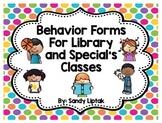 Behavior Report for Library and Special's Classes