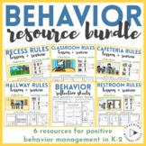 Behavior Resource Bundle: Recess, Restroom, Cafeteria, Hal