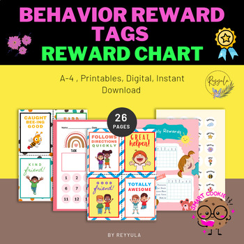 Preview of Behavior Reward Tags, Student Reward Card, Reward Charts, Teacher Tag