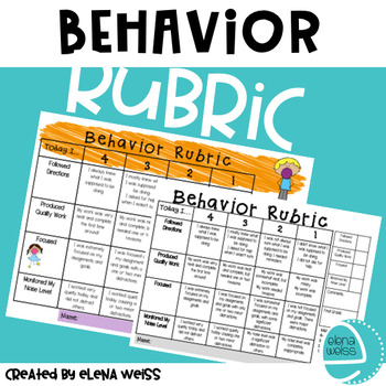 Preview of Behavior Rubric