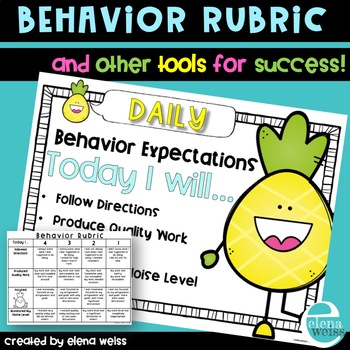 Preview of Behavior Rubric and Other Tools