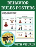 Behavior Rules Posters With Visuals | Be Safe, Be Kind, Li