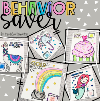 Preview of Behavior Saver Anchor Charts and Reward System