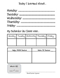 Behavior Sheets for Student Folders