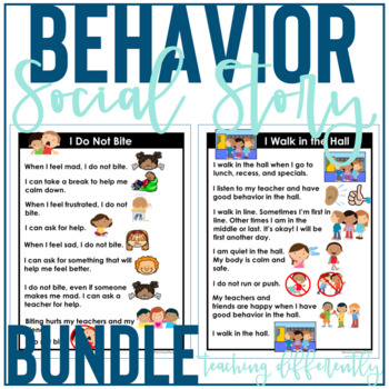 Preview of Social Story Pack (School Behavior)