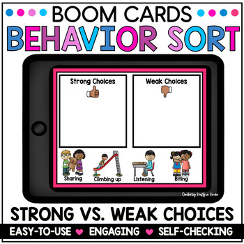 Preview of Good vs. Bad Choice Behavior Expectations Activity Behavior Sort Boom Cards