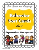Behavior Sort Cards: Expected vs. Unexpected