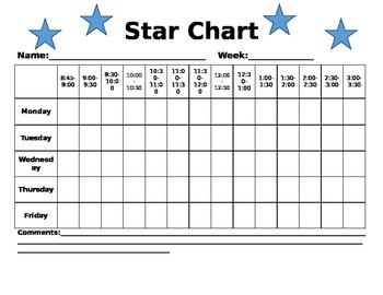 Weekly Star Chart