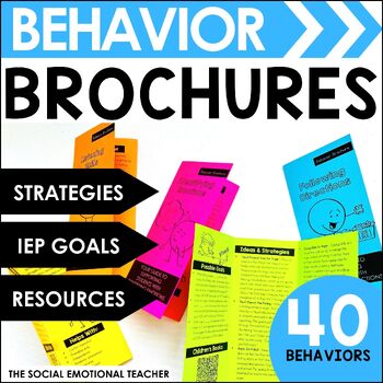 Preview of Behavior Management Brochure Sheets for Parent Teacher Conferences & Classrooms