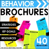 Behavior Management Brochure Sheets for Parent Teacher Con