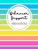 Behavior Support Interventions Handbook