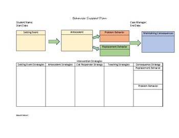 Preview of Behavior Support Plan