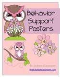 Autism Behavior Support Posters (Pink) By: Autism Classroom