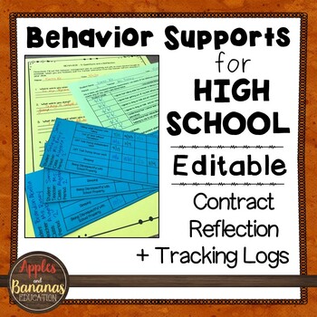 Preview of Behavior Supports for High School - Freebie